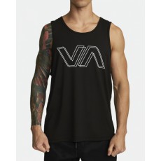 [RVCA] VA OFFSET TANK WHT 루카 브이에이 오프셋 탱크탑 블랙