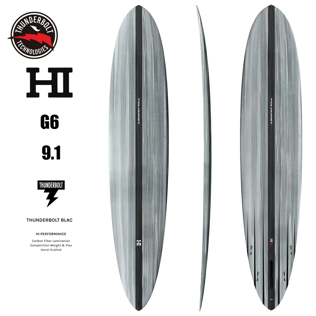 (프리오더)서핑롱보드 [HARLEY INGLEBY] G6 9.1 GRAY CARBON 할리잉글비 THUNDERBOLT