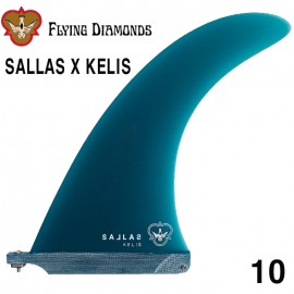 서핑롱보드핀 카이살라스 10.0 [FLYING DIAMONDS] KAI SALLAS X KELIS TEAL